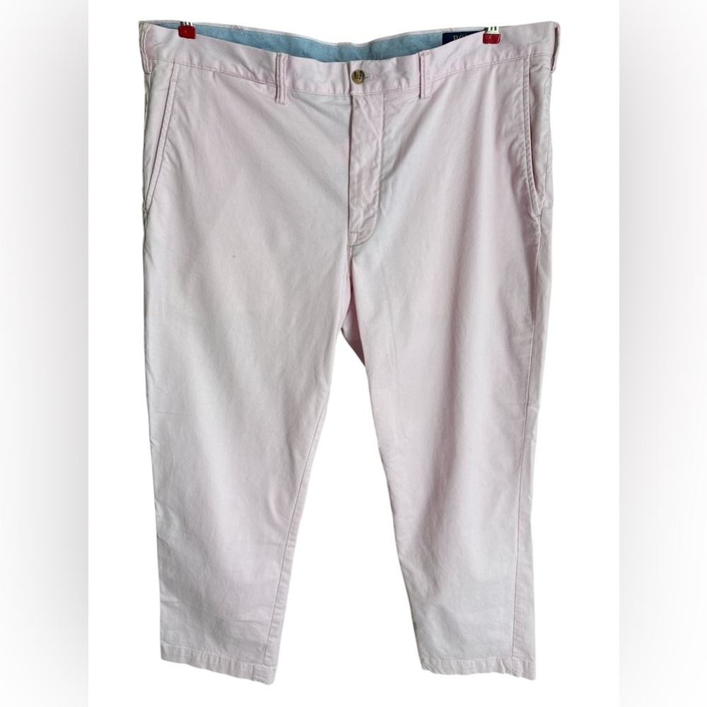 Polo Ralph Lauren Pastel Pink Preppy Chinos 38/32 - Picture 3 of 5